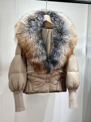 Зимно яке с яка от естествен косъм лисица 