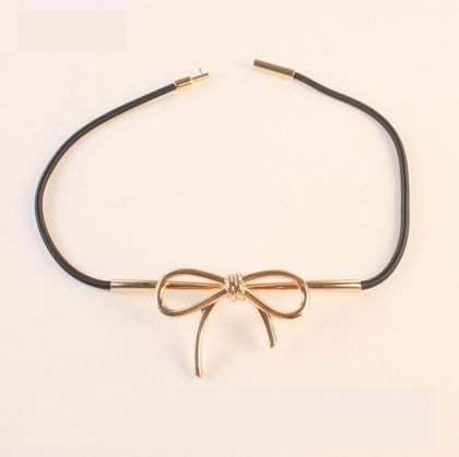 Тънък моден ластичен дамски колан за рокля с метална панделка