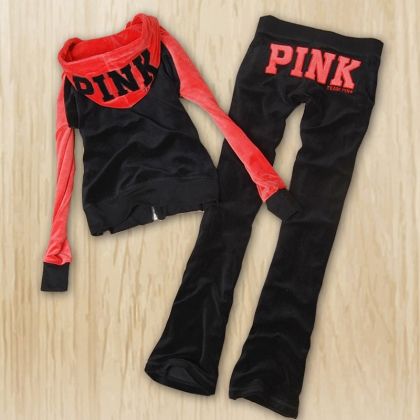 Спортен екип кадифе Pink в шест цвята