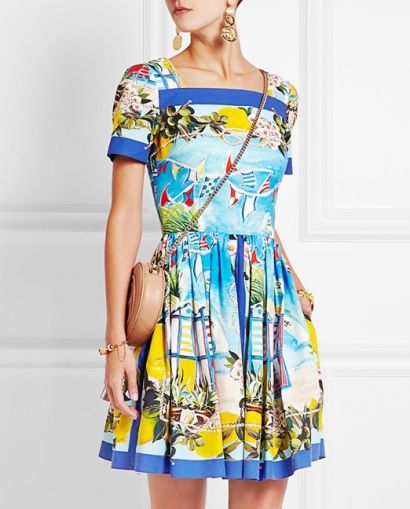 Елегантна лятна Цветна рокля