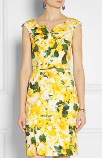 Елегантна лятна рокля без ръкав ЖЪЛТИ ЦВЕТЯ