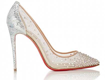 Елегантни маркови обувки на висок ток мрежа с камъни, НАЛИЧНИ 38 номер