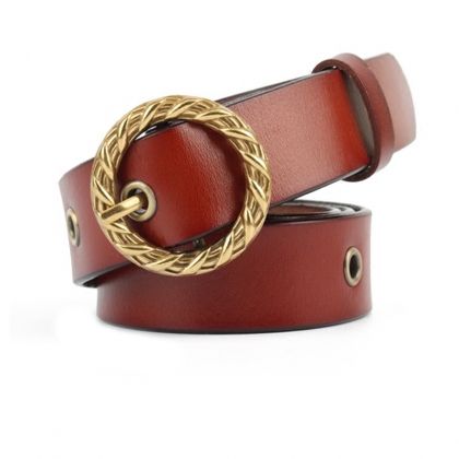 Колан с голяма кръгла тока