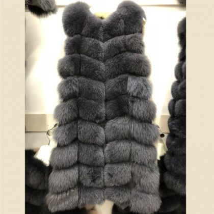 Дамски елек, 100% естествен косъм лисица