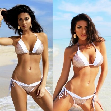 Луксозни Бански с блестящи пайети, НАЛИЧЕН М