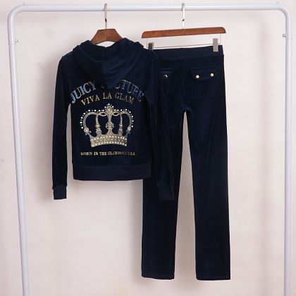 Спортен Комплект Juicy Couture кадифе с камъни, НАЛИЧЕН черен M размер