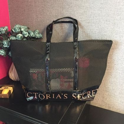 Голяма чанта прозрачна мрежа с цип