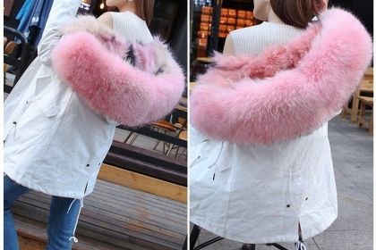 Зимна парка естествен косъм лисица