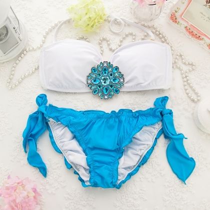 Бански VS с тока с кристални камъни