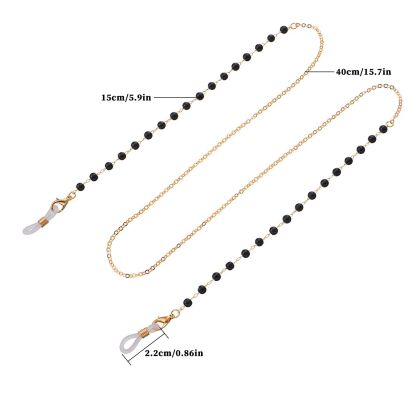 Луксозна модна верижка за очила BLACK PEARLS