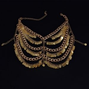 Бижу украшение за стъпала в златисто