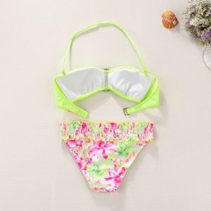 Оригинални Бански Виктория Сикрет с тока с кристали резеда