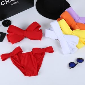 Моден бански с панделка от три части с пола 