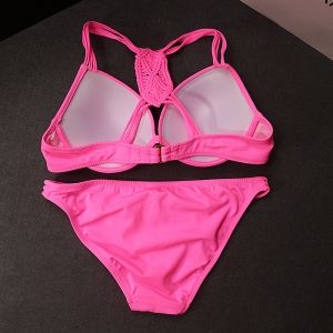 Оригинални Бански Виктория Сикрет с плетеница на гърба в три цвята