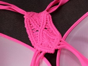 Оригинални Бански Виктория Сикрет с плетеница на гърба в три цвята