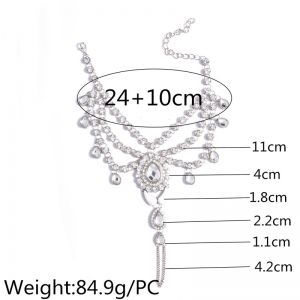 Бижу украшение за стъпала с големи камъни