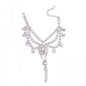 Бижу украшение за стъпала с големи камъни