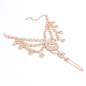 Бижу украшение за стъпала с големи камъни