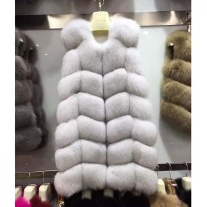 Дълъг елек естествен косъм лисица