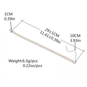 Чокър за врат с кристални камъни 1 см