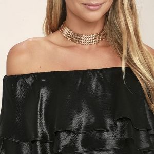 Чокър за врат метална хипоалергенна сплав