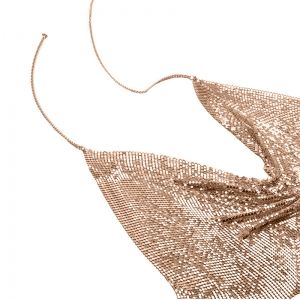 Късо блестящо бюстие с кристални камъни в три цвята