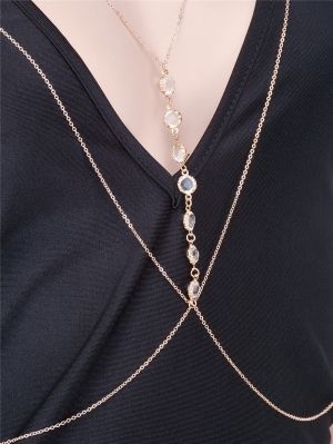 Бижу украшение за деколте с кристални камъни