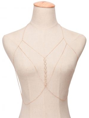 Бижу украшение за деколте с кристални камъни