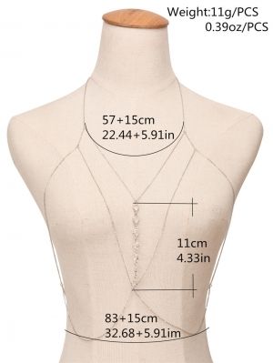 Бижу украшение за деколте с кристални камъни