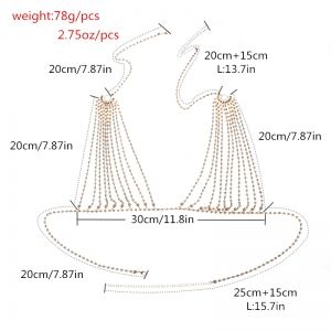 Бижу украшение за деколте с кристални камъни