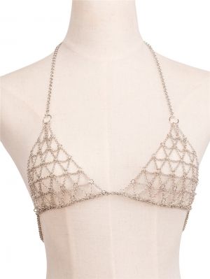 Бижу украшение за деколте мрежа от тънки синжири