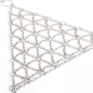 Бижу украшение за деколте мрежа от тънки синжири