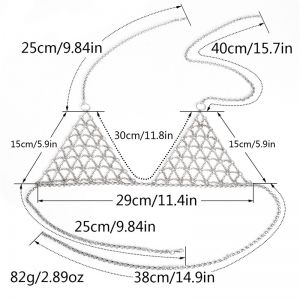 Бижу украшение за деколте мрежа от тънки синжири