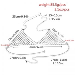 Комплект чокър и украшение за деколте с кристални камъни