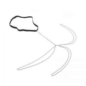 Украшение за бедро и крак с тънки верижки и кристални камъни