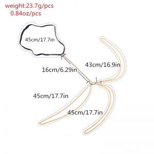 Украшение за бедро и крак с тънки верижки и кристални камъни