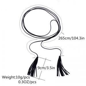 Украшение за крак каишка с пискюл естествена кожа