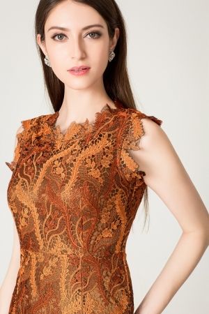 Стилна дантелена рокля