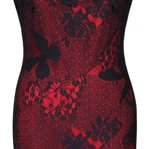 Елегантна рокля с черна дантела