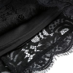 Черна елегантна дантелена рокля