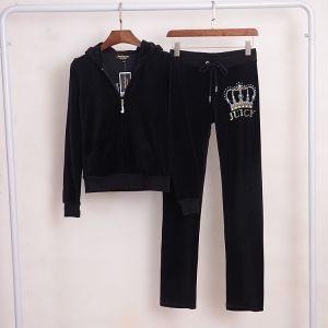 Спортен Комплект Juicy Couture кадифе с камъни, НАЛИЧЕН черен M размер