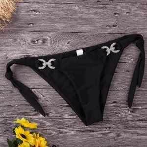 Моден бански с големи токи с камъни в ПЕТ ЦВЯТА