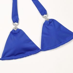 Моден бански с големи токи с камъни в ПЕТ ЦВЯТА