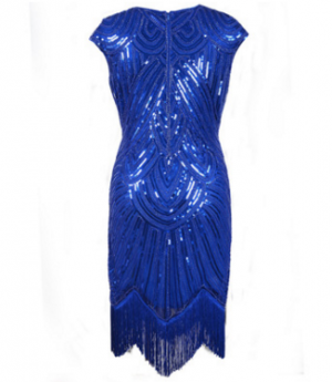 Парти рокля с пайети и ресни