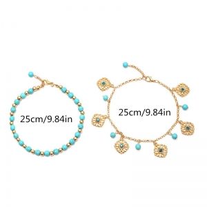 Комплект от две гривни за крак ТЮРКОАЗ