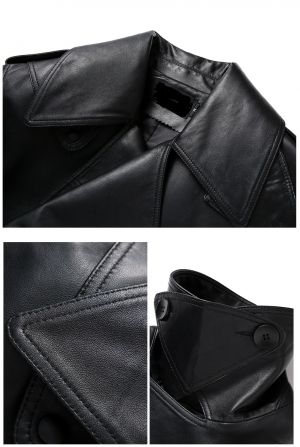 Дамско късо кожено яке естествена агнешка кожа