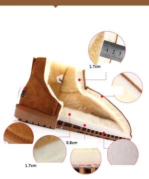 Зимни ботуши естествена кожа с ествествен косъм лисица