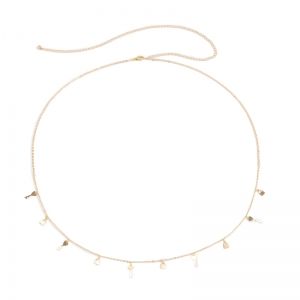 Тънка верижка украшение за талия с ключе и катинар