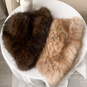 Зимна дамска шапка цялата от естествена кожа от норка