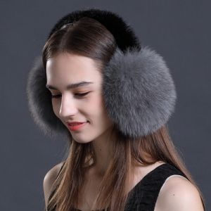 Дамски ушанки от естествен дълъг косъм лисица